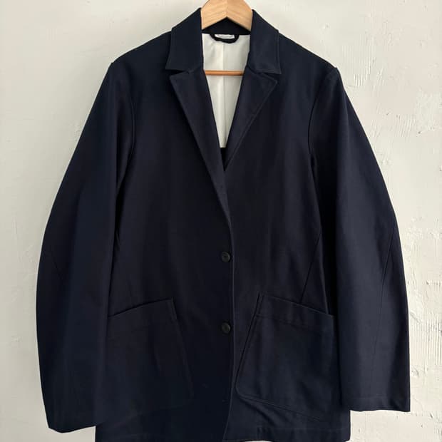 Acne Studios 아크네 스튜디오 코튼 네이비 싱글 블레이저