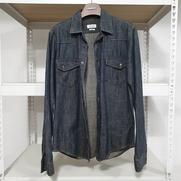 (95-100) 자라 MAN  슬림핏 데님 셔츠