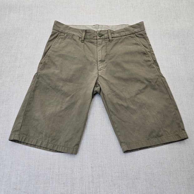 칼하트 카키색 면 반바지 숏팬츠