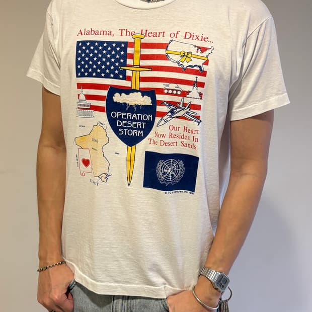 90s USA 걸프전쟁 미군 반팔티셔츠