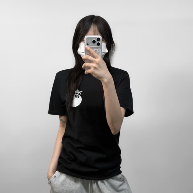 스투시 8볼 반팔티 블랙
