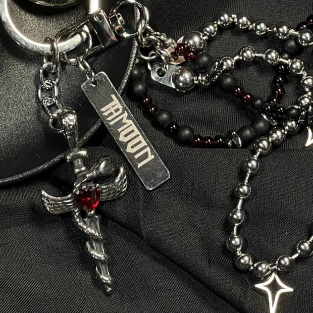 Heart Cross Keychain