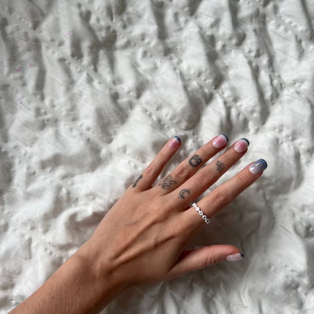 💍 실버 라인 스톤 반지