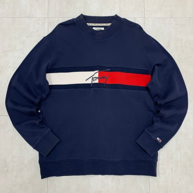 타미 진스 네이비 맨투맨 #622