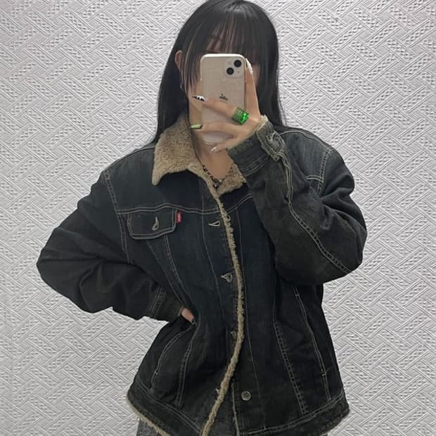 리바이스 빈티지 웨스턴 양털 쉐르파 데님 자켓 100 C08530