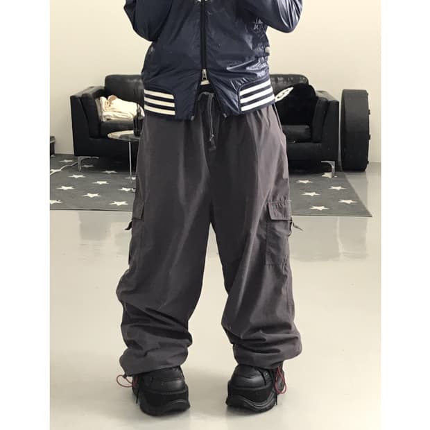 Jpn Brown Poly Cargo Pants