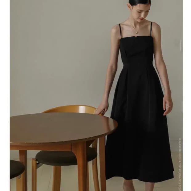 [새상품] 플로움 로만 Roman Holiday Dress 블랙 S