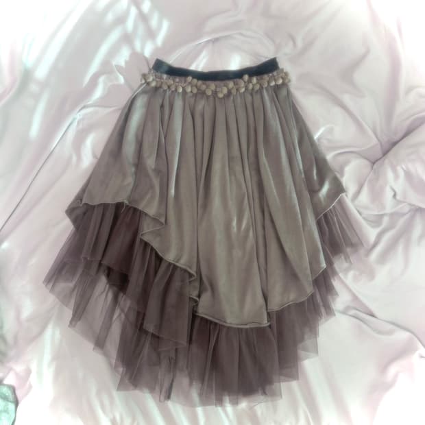 빈티지 그런지페어리 언발 샤스커트 오리엔탈 y2k 파우닝133 샵502