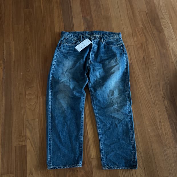 아프레쎄 Washed Wide Denim Pant AP-4002