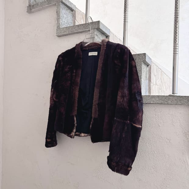 DRIES VAN NOTEN Real Fur Cropped Jacket