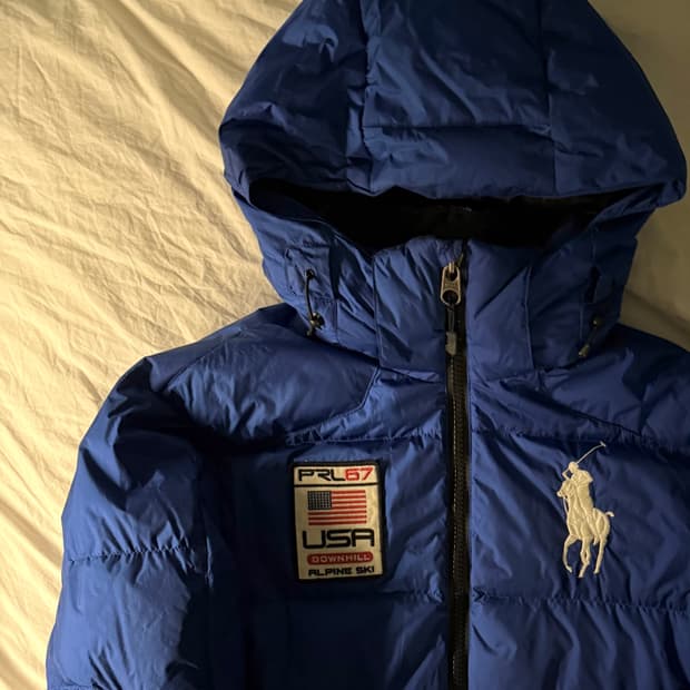 폴로 빅포니 성조기 패딩