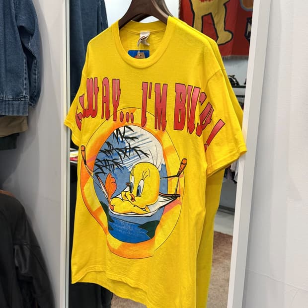(deadstock) 90s Looney Tunes 트위티 티셔츠 USA