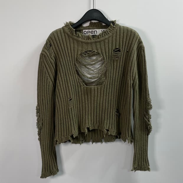 오픈와이와이 그런지 하트 골지 니트 (on.116)