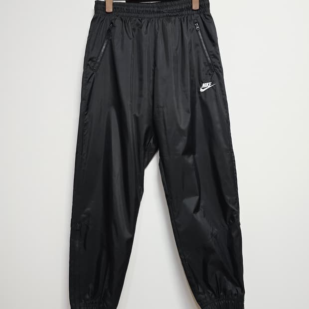 나이키 블랙 바람막이 조거 트레이닝 바지