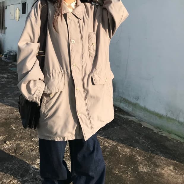 Outer - Soft Khaki Utility Jacket