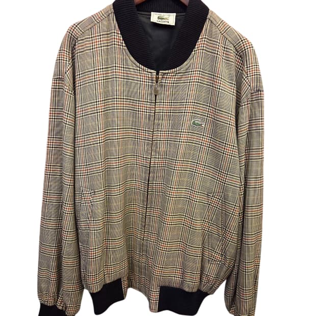 라코스테 체크 집업 자켓