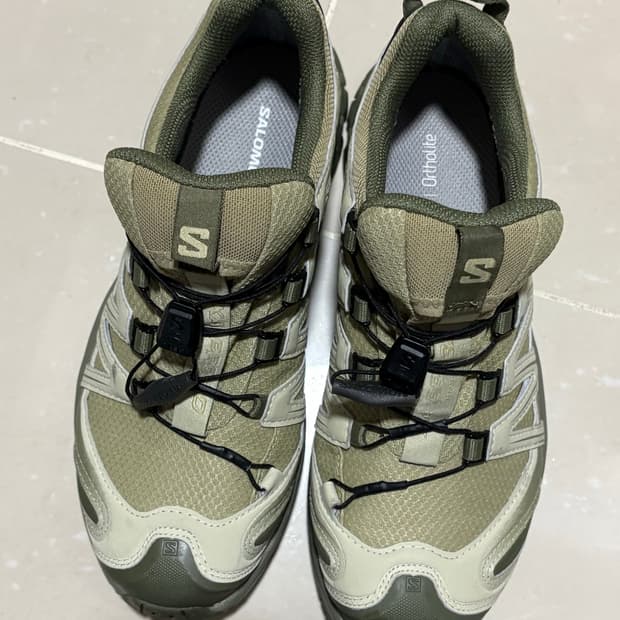 살로몬 그린 xa pro 3d 고어텍스 스니커즈 230