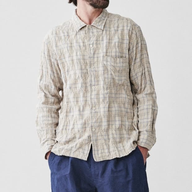 사쥬드크레(Sage de cret) 오픈 칼라 셔츠 L사이즈