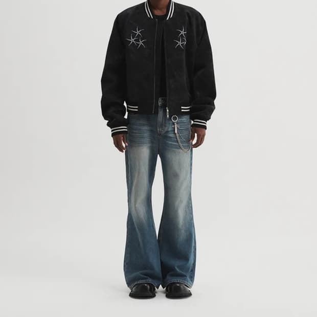 시그니처 플레어 데님 팬츠 블루