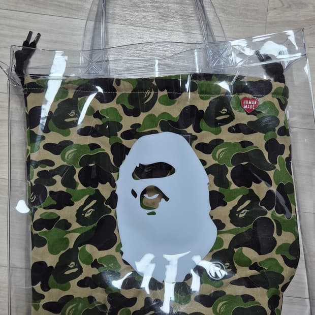 베이프 ABC 카모 클리어 토트백 그린 (2개 세트)