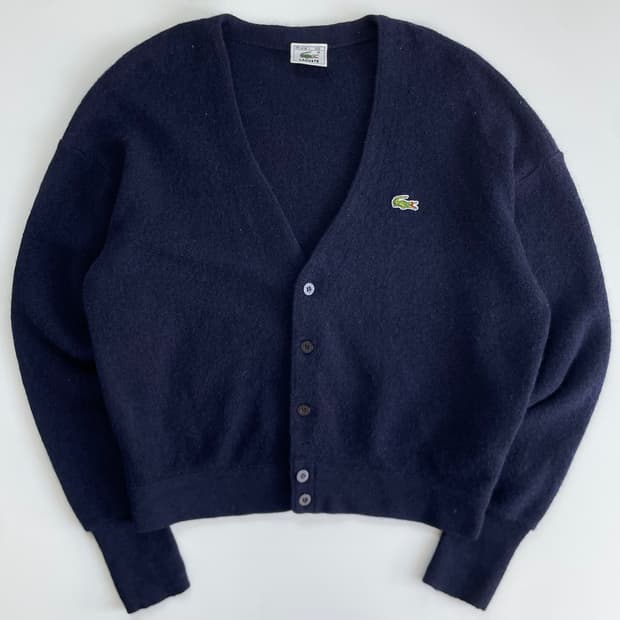Lacoste  라코스테 자수 울 니트 가디건