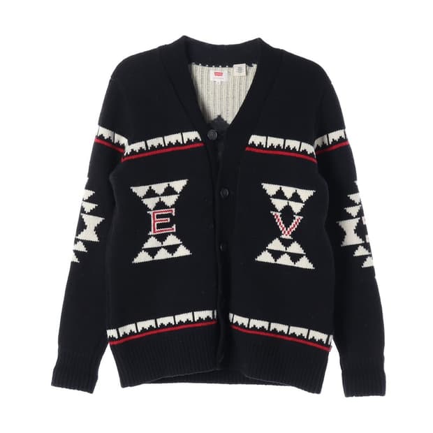 리바이스 레터링 헤비 울 카우찬 가디건 M