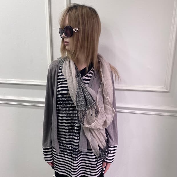 Y2K Gothic Print Cardigan Layered Sleeve