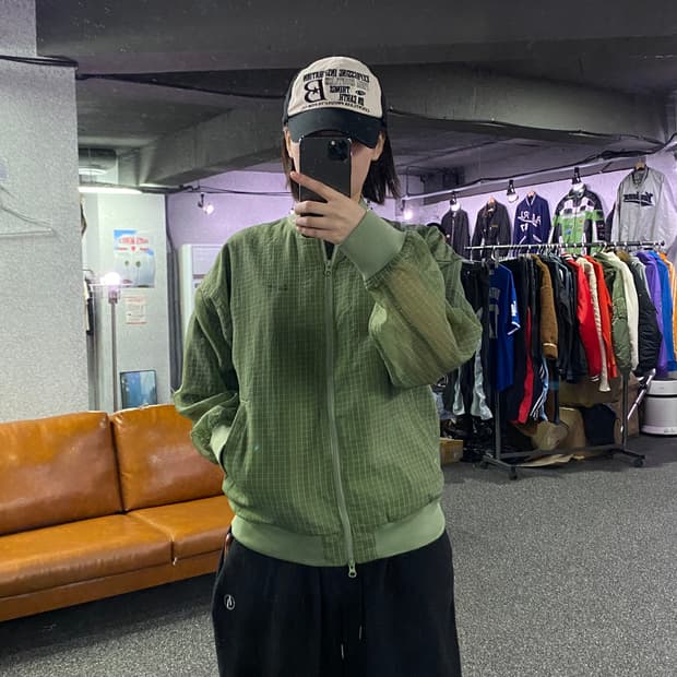 나이키 스우시 립스탑 우븐 빅로고 바람막이 B2994