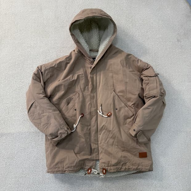 M 자라 포우 시어링 콤비 파카 0210T