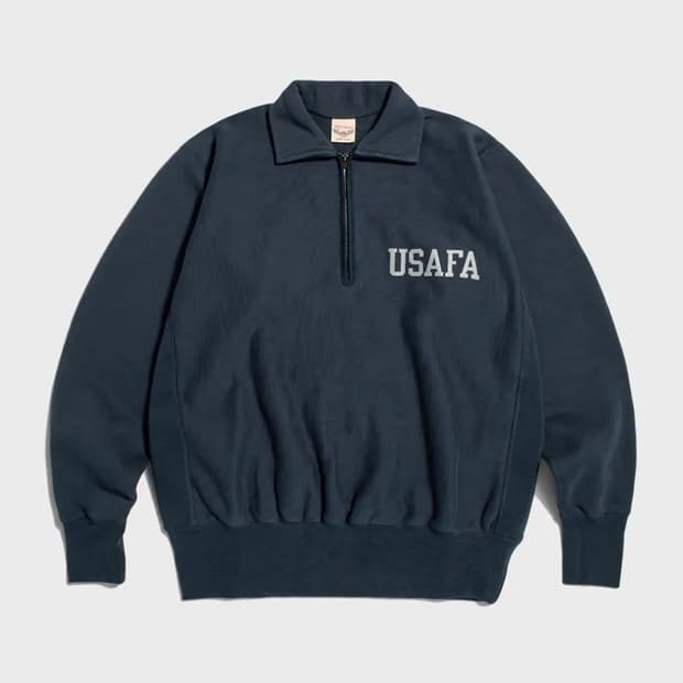 브론슨 USAFA 하프 집 스웻셔츠 네이비