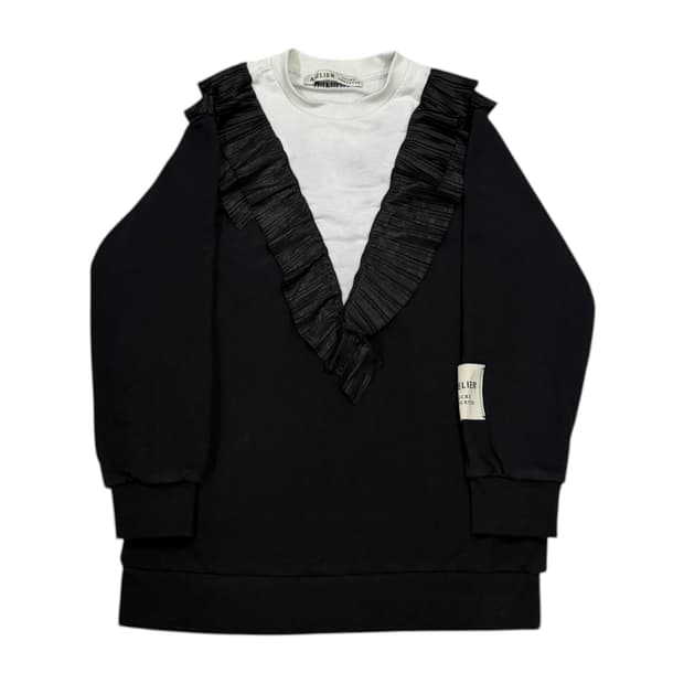 럭키슈에뜨 아뜰리에 프릴 맨투맨 블랙 36