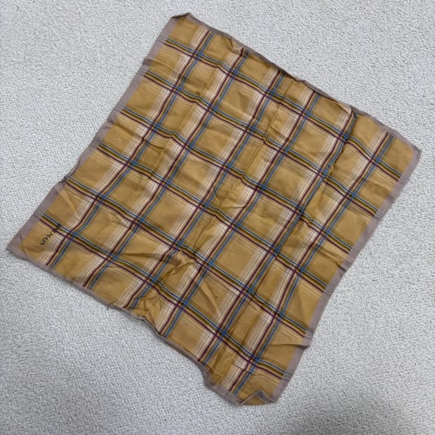 F 발망 체크 무늬 스카프 0409E