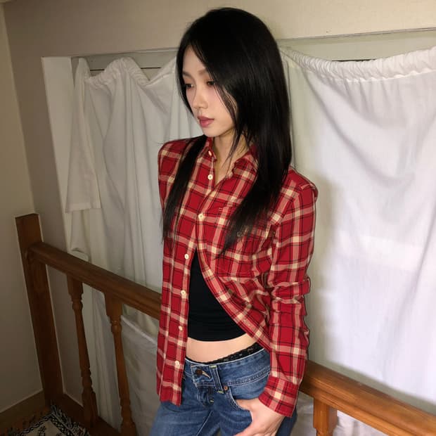 Ralph Lauren / Slim-Fit Red Classic Shir