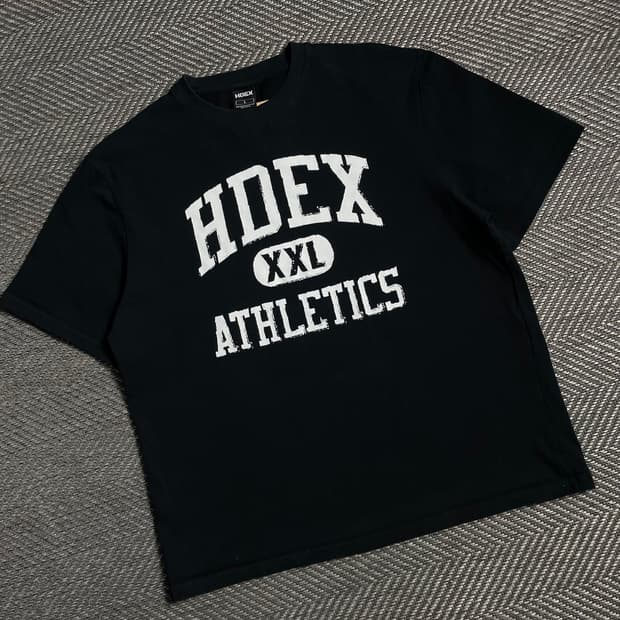 HDEX ATHLETICS 빅로고 블랙 반팔 티셔츠y 4817