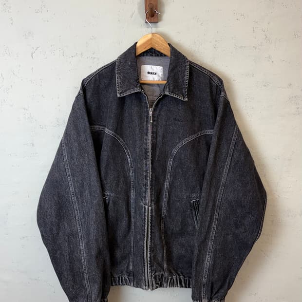 FUZZ 퍼즈 워시드 데님 블루종 자켓