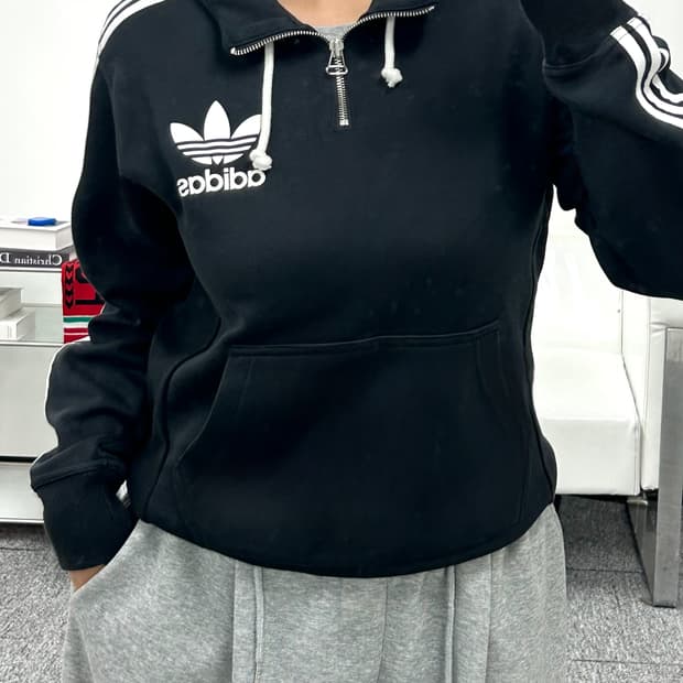 아디다스 테리 후드 반집업 90