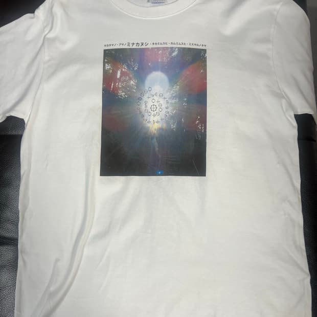 United Athle 흰색 그래픽 반팔티 L