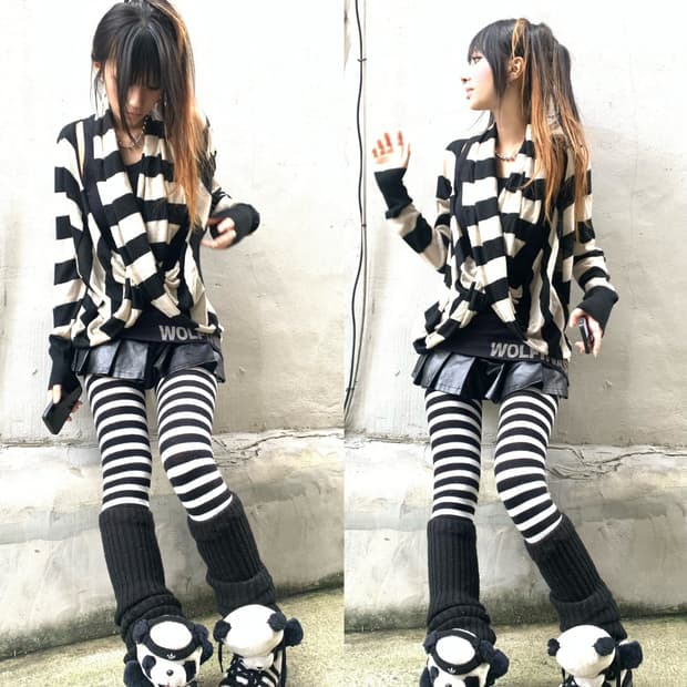 Twisted drape stripe cardigan  