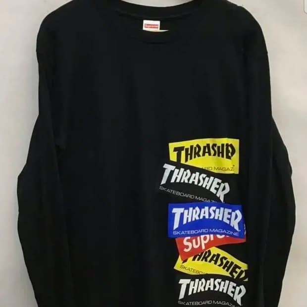 슈프림 x 트레셔 멀티로고 긴팔 티셔츠