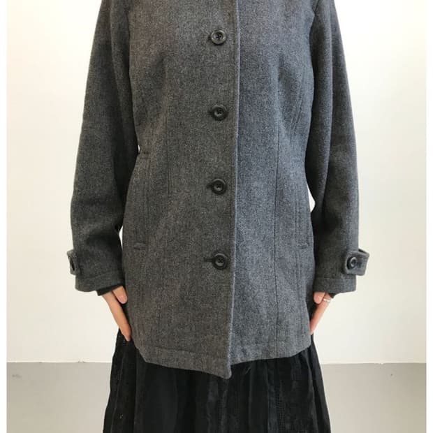 eastboy 빈티지 그레이 하프코트 반코트