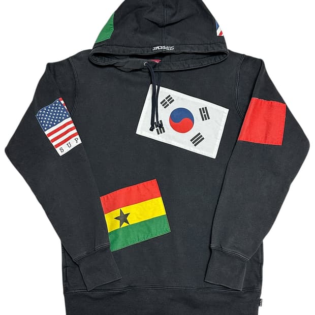 슈프림 만국기 후디 supreme flags hoodie