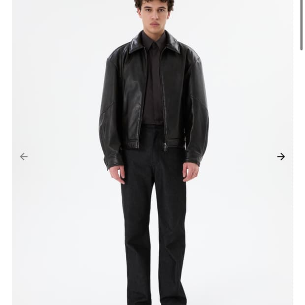 아모멘토 25fw 신테틱 레더봄버 자켓 미디움M