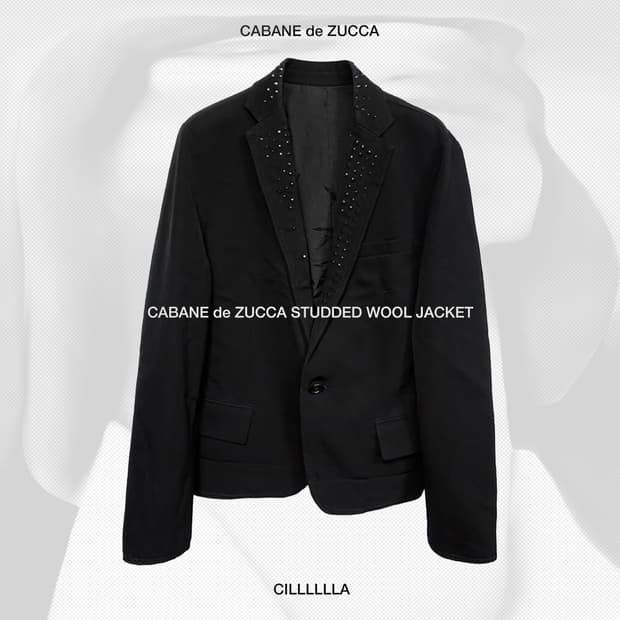 CABANE de ZUCCA 카반드주카 스터드 울자켓