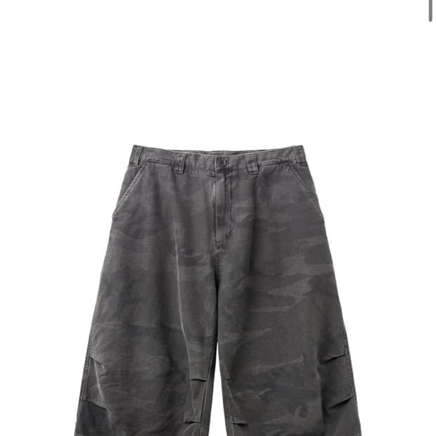 해칭룸 Snow Shorts Over Dyed Camo Charcoal