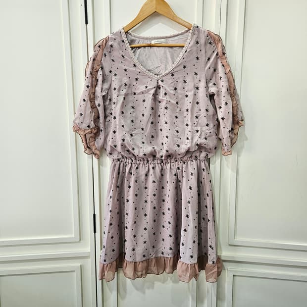 엑시즈팜 axes femme 진주 리본 쉬폰 원피스