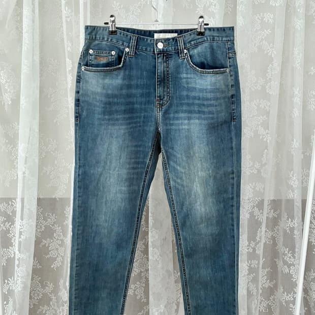 33) 플랙 PLAC 크롭 밀란 데님 청바지 중청