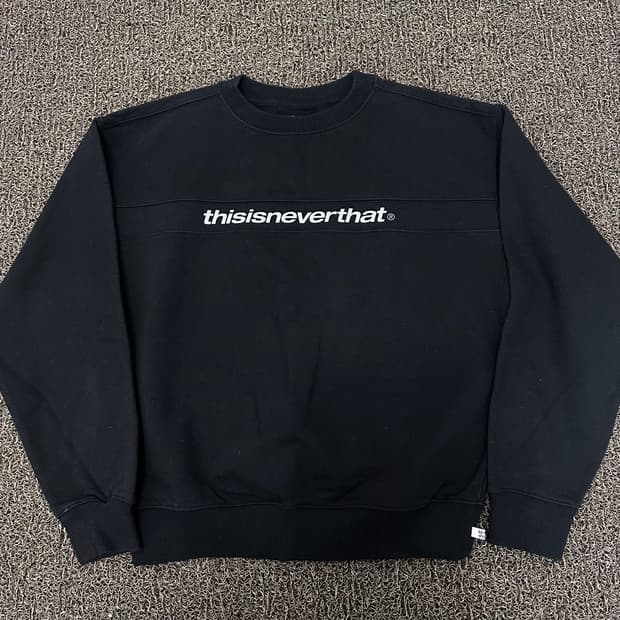 디스이즈네버댓 기모 맨투맨 블랙 S