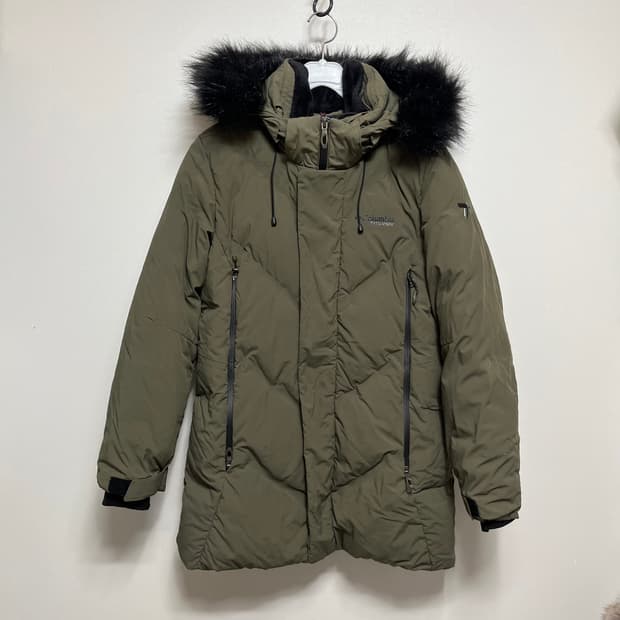 콜롬비아 옴니히트 구스다운 패딩 카키m