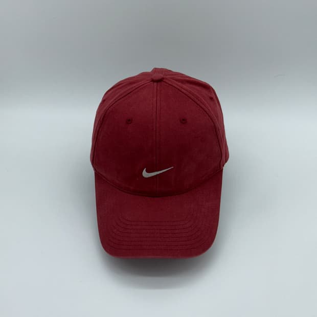 [M-L] 00s 나이키 로고 다크레드 볼캡 모자 빈티지
