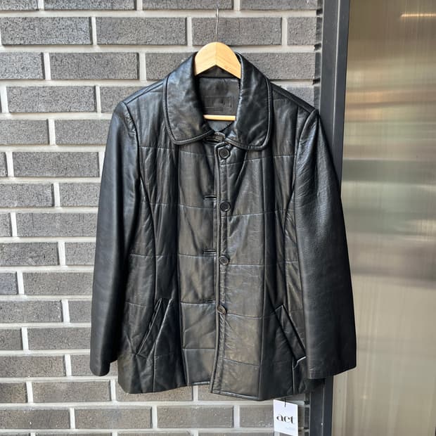 90s lambskin 퀼티드 양가죽 자켓